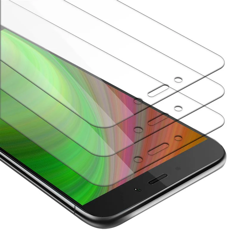 Cadorabo 3x Panzer Folie kompatibel mit Xiaomi RedMi NOTE 4 - Schutzfolie 3er Pack Gehärtetes (Tempered) Display-Schutzglas in 9H Härte mit 3D Touch Kompatibilität
