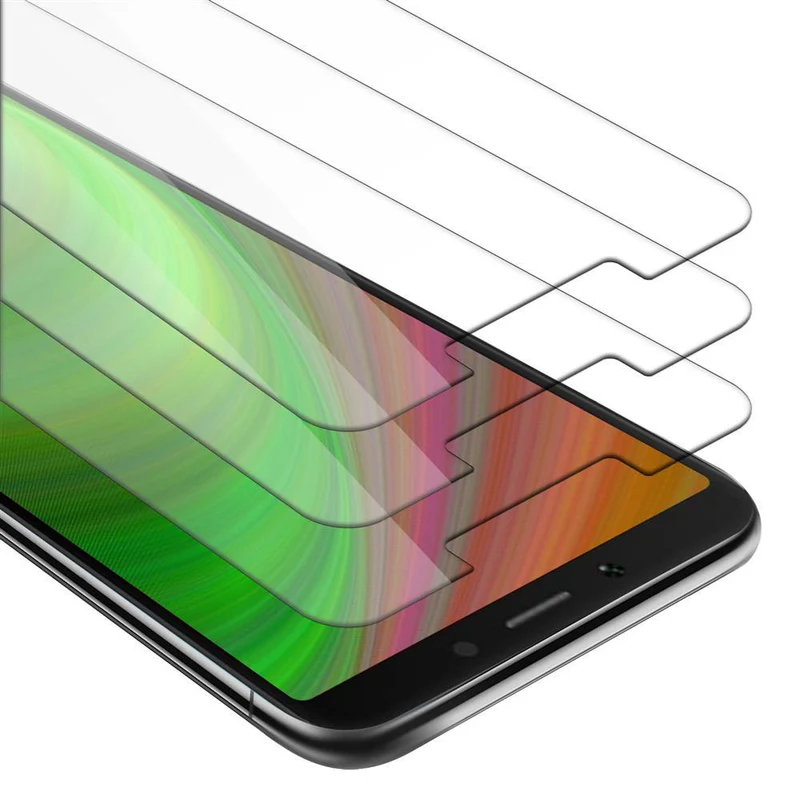 Cadorabo 3x Panzer Folie kompatibel mit Xiaomi RedMi 6 - Schutzfolie 3er Pack Gehärtetes (Tempered) Display-Schutzglas in 9H Härte mit 3D Touch Kompatibilität