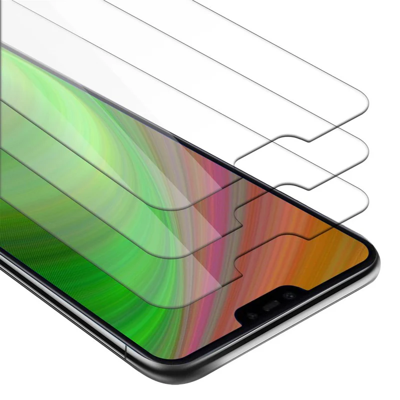 Cadorabo 3x Panzer Folie kompatibel mit Xiaomi Mi 8 LITE - Schutzfolie 3er Pack Gehärtetes (Tempered) Display-Schutzglas in 9H Härte mit 3D Touch Kompatibilität